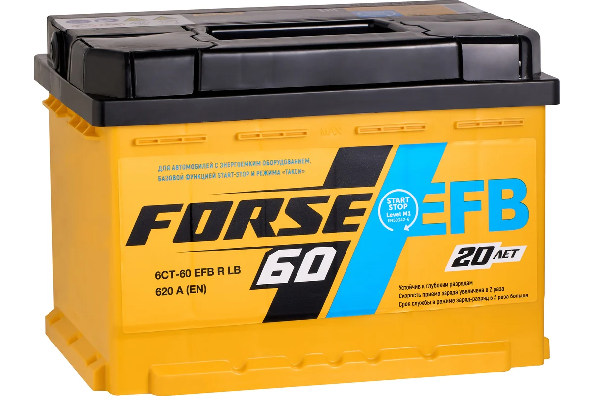 Forse EFB60 Ач (низ) обр.п. (0) АКЦИЯ 2024г - аккумулятор легковой