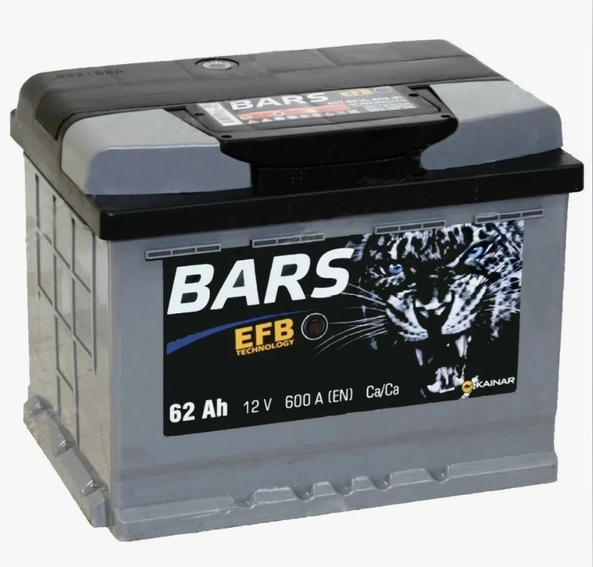 BARS Asia EFB 62 Ач (D23 L) (0) - аккумулятор для азиатских автомобилей