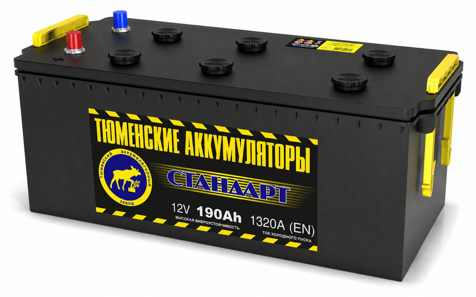 Тюмень 190 Ач (болт) прям.п. (4) - аккумулятор легковой
