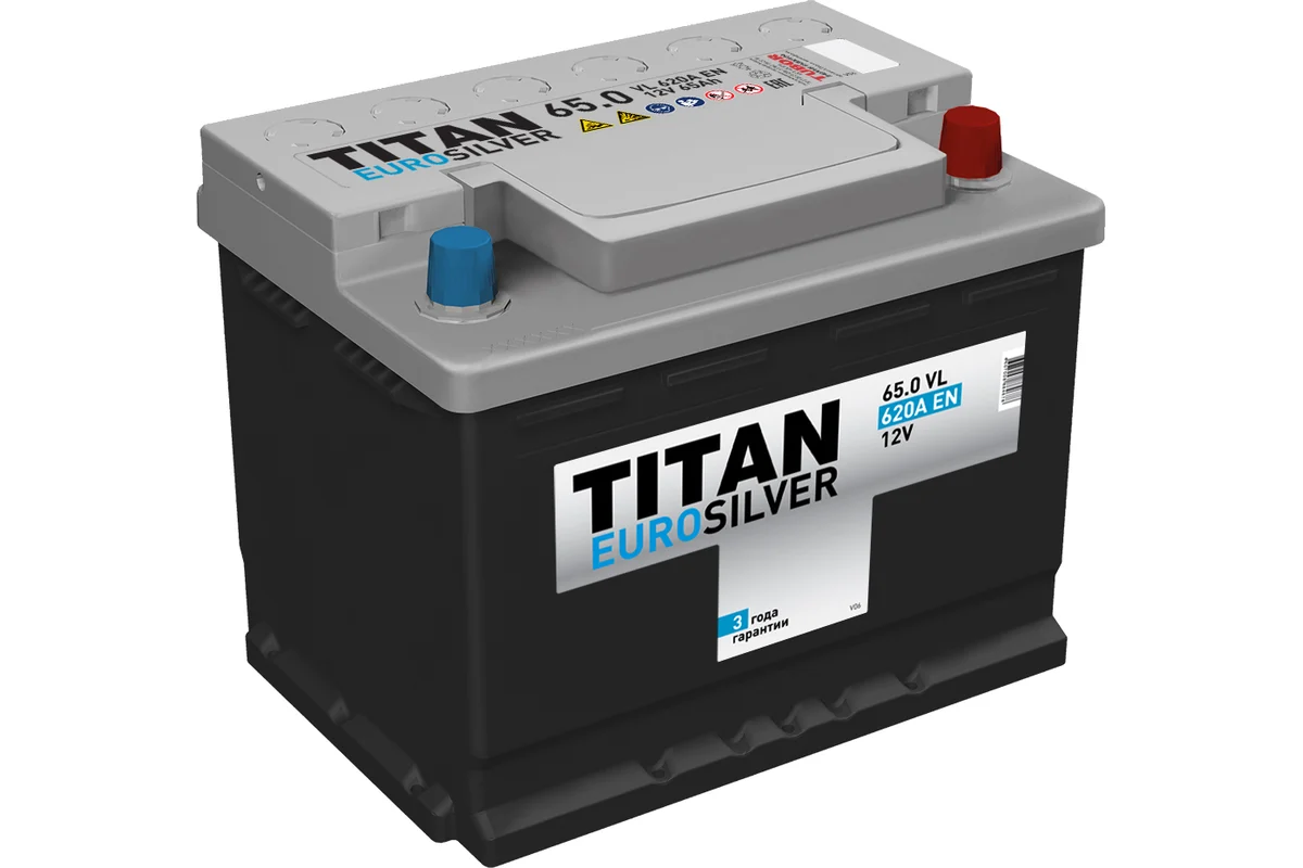 TITAN EUROSILVER 65 Ач обр.п. (0) - аккумулятор легковой