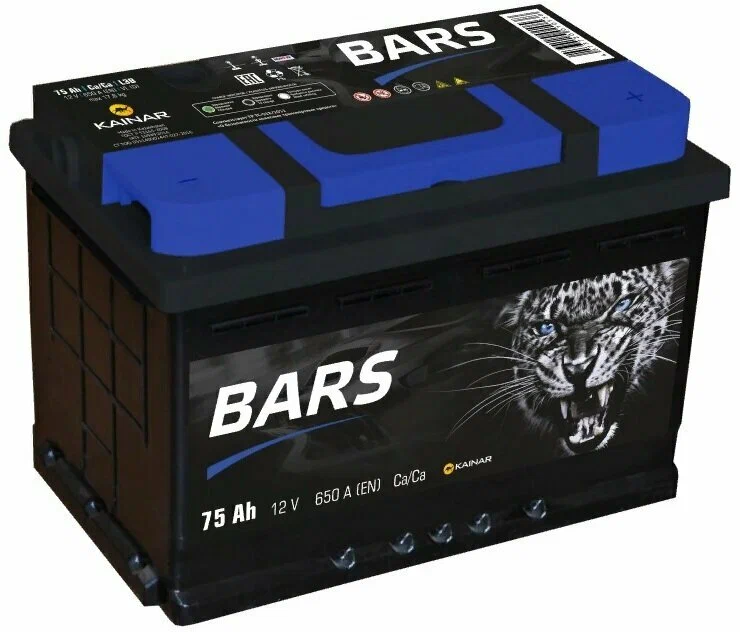 Bars75 Ач прям.п. (1) УЦЕНКА 2024г - аккумулятор легковой