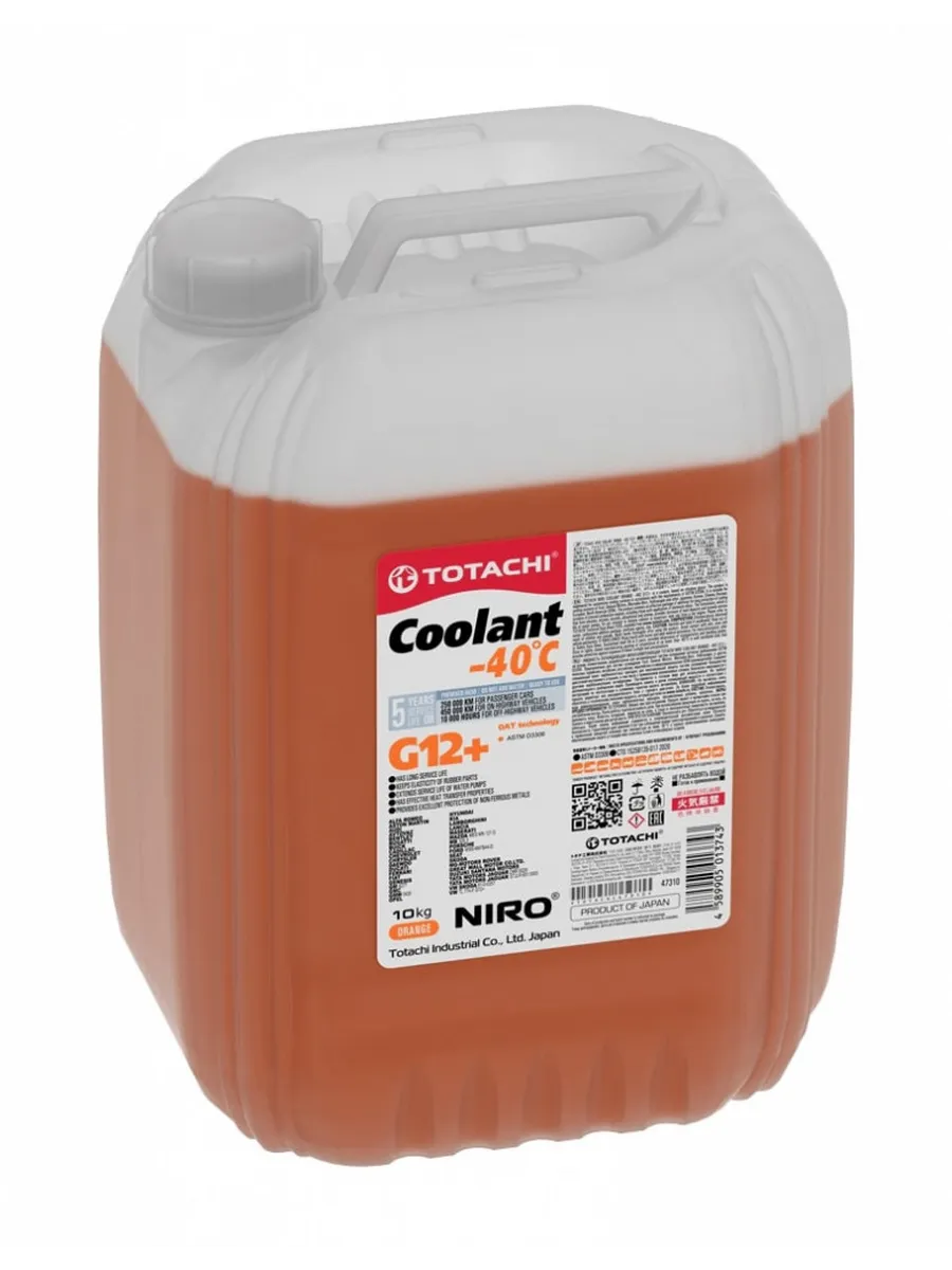 Антифриз TOTACHI ORANGE -40 G12+ 10кг