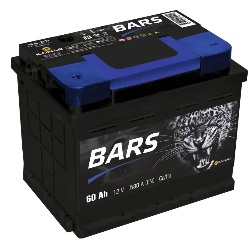 Bars 60 Ач обр.п. (0) - аккумулятор легковой