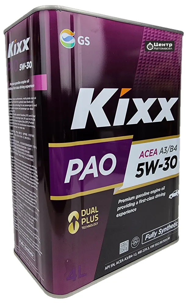 Kixx масло PAO A3/B4-16 5W-30 /4л  синт.