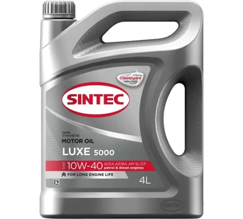SINTEC масло ЛЮКС 5000 10W-40 SL/CF 4л п/синт