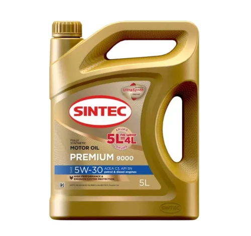 SINTEC масло ПРЕМИУМ 9000 5W-30 C3/SP/CF  (4+1)л