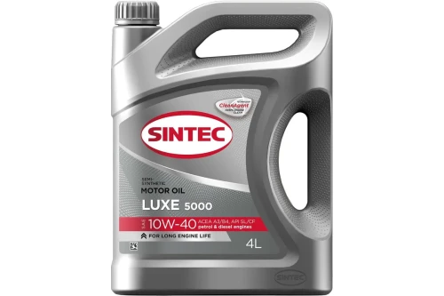 SINTEC масло ЛЮКС 5000 10W-40 SL/CF/A3/B4  4л ДУБ