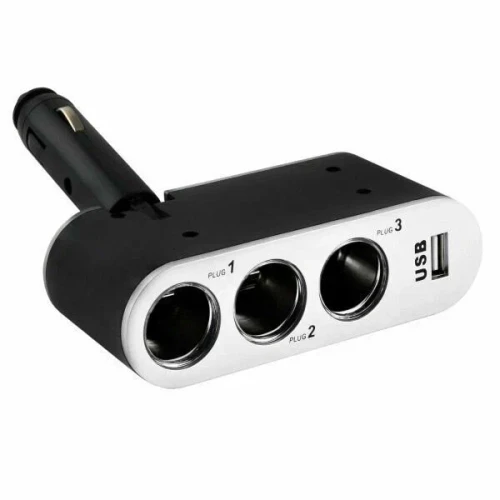 SKYWAY Разветвитель прикур 3 гнезда+USB ЧS02301006