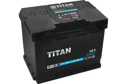 TITAN Classic 60 Ач обр.п (0) - аккумулятор легковой